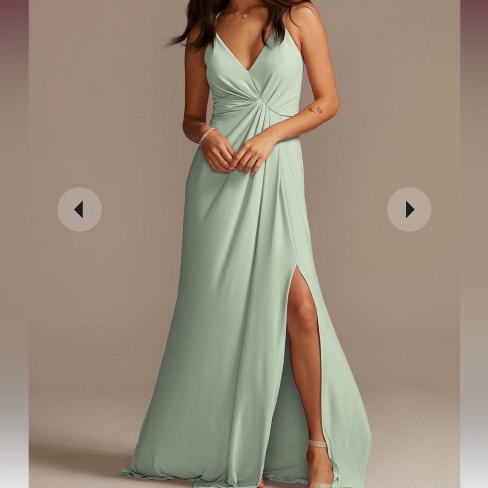 jersey a-line dress with knot detail